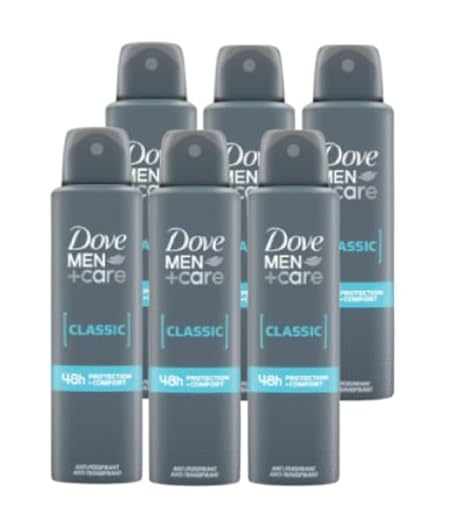 Dove Men + Care 48H Classic Deodorant Spray 150ml - Pack of 6