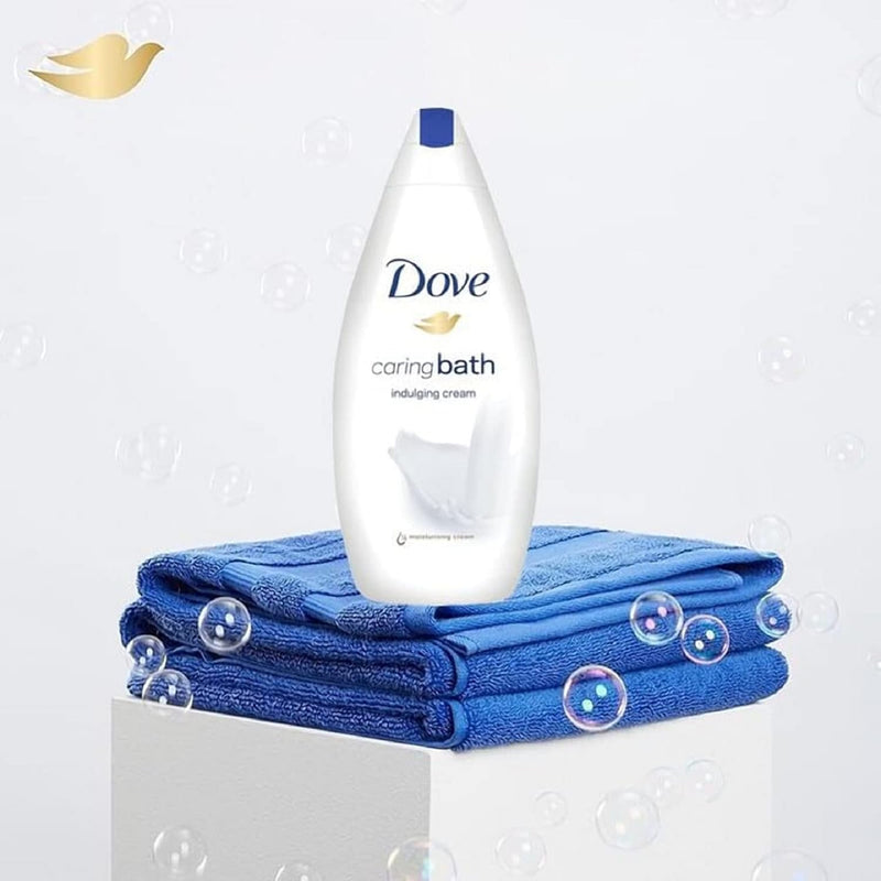 Dove Caring Bath Body Wash, Indulging Cream 500ml - Pack of 6