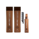 Brazilian Blowout Anti-Frizz Shampoo & Conditioner Duo 12oz + Ionic Bonding Spray 3.4 fl oz, and Black Comb BUNDLE
