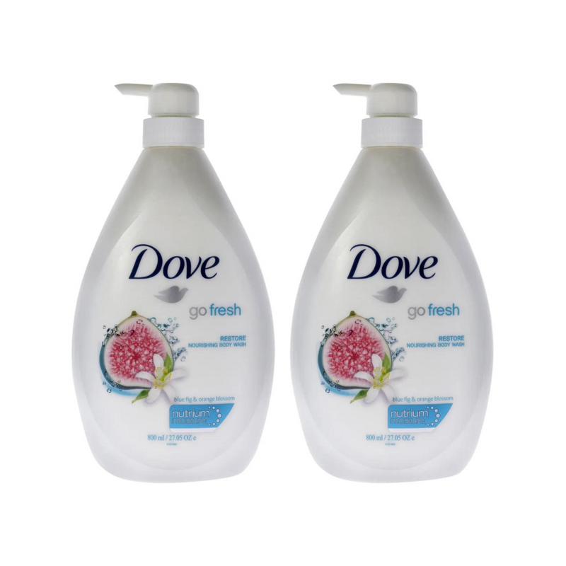 Dove Go Fresh Restore Nourishing Body Wash 800ml With Pump - Pack of 2