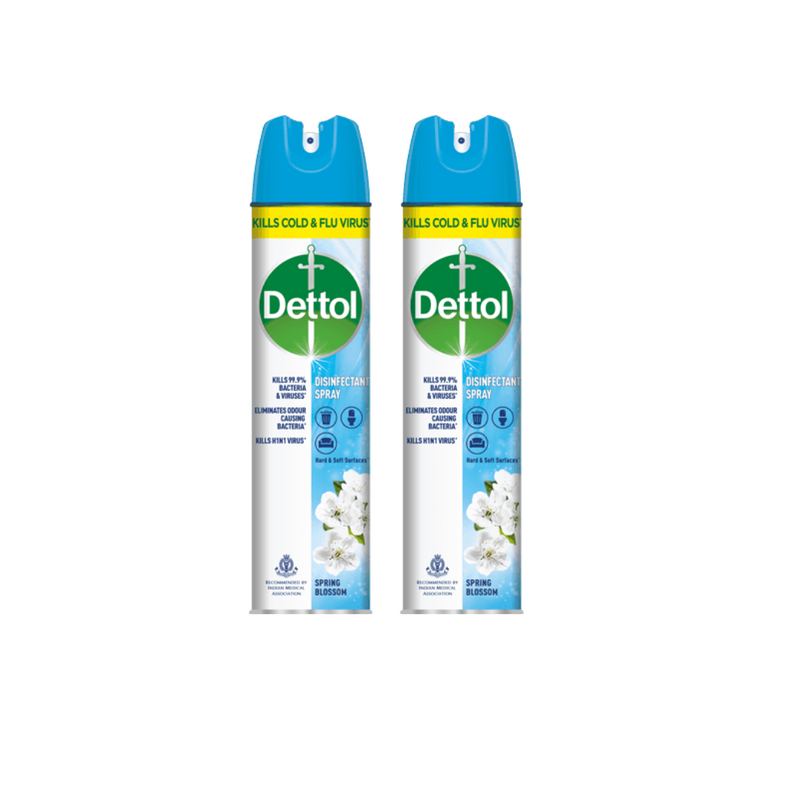 Dettol Disinfectant Spray Bottle, Spring Blossom 225ml - Pack of 2