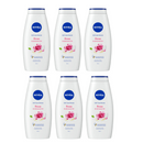 Nivea Cream Body Wash, Rose & Almond Oil 750ml - Pack of 6