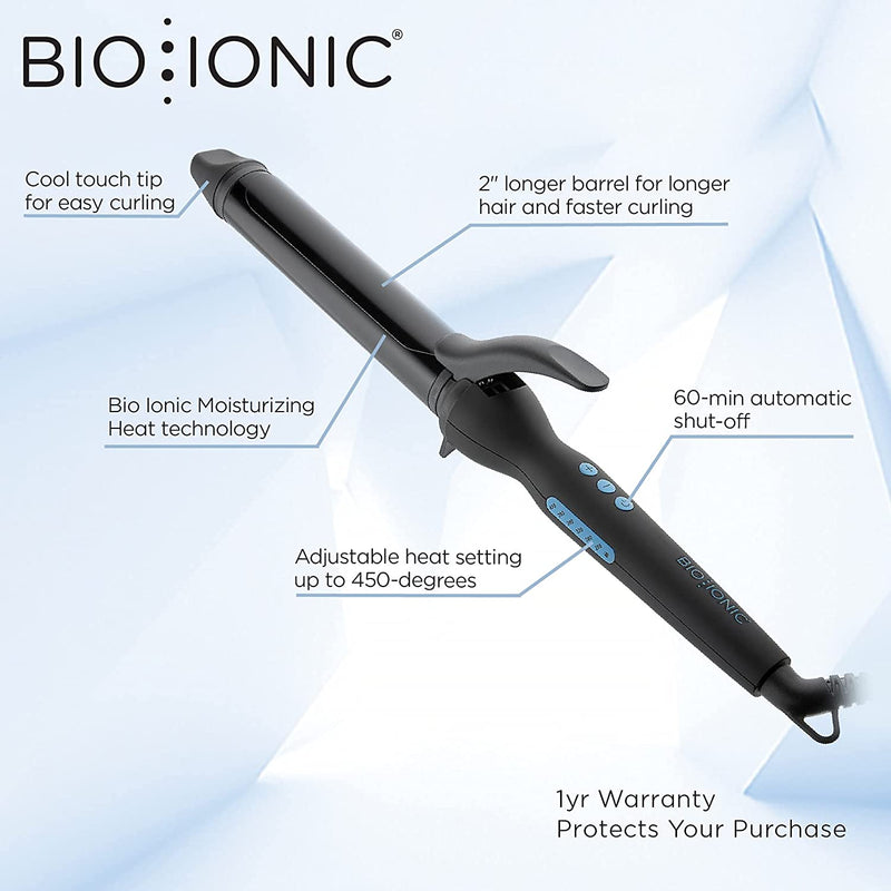 Bio Ionic Long Barrel Styler Pro Curling Iron 1"