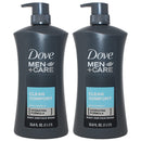 Dove Men + Care Clean Comfort Body & Face Wash With Pump 33.8oz/1 Liter - Pack of 2