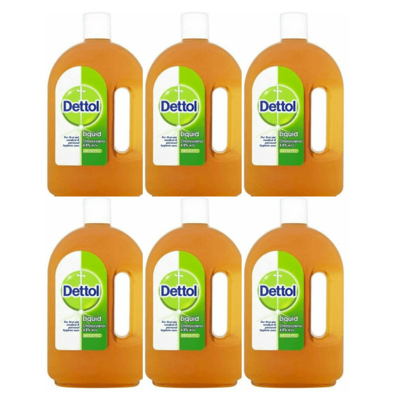Dettol Antiseptic Disinfectant Liquid 750ml - Pack of 6 (PLUS FREE GIFT WITH EVERY ORDER)