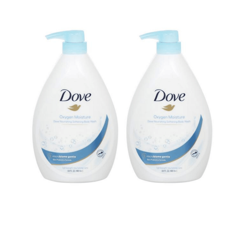 Dove Body Wash With Pump Oxygen Moisture 33.8/1LT Each - Pack of 2