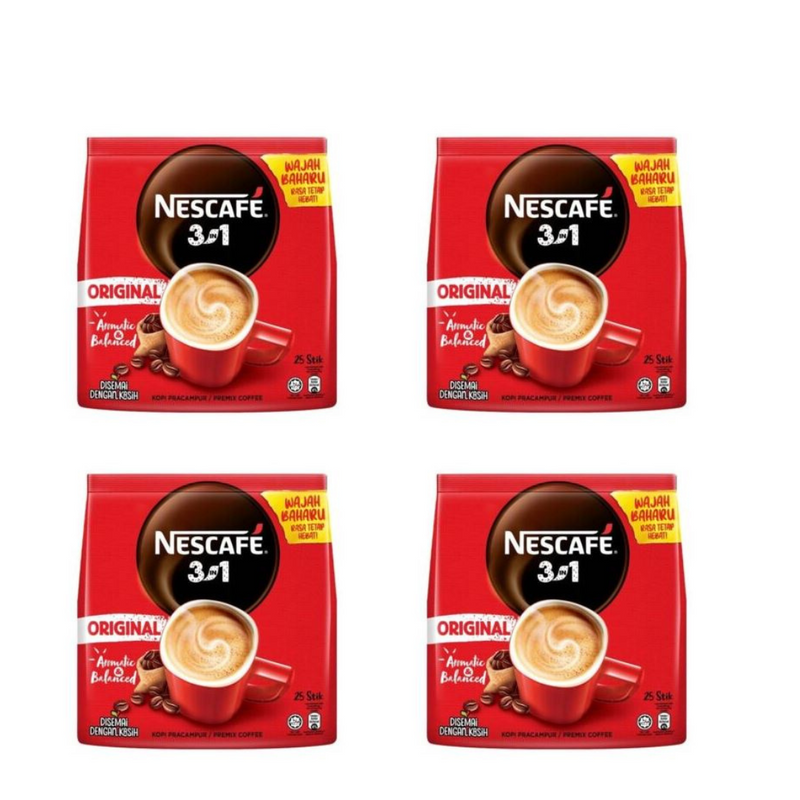 Nescafe 3-in-1 Original  Instant Coffee - Pack of 4