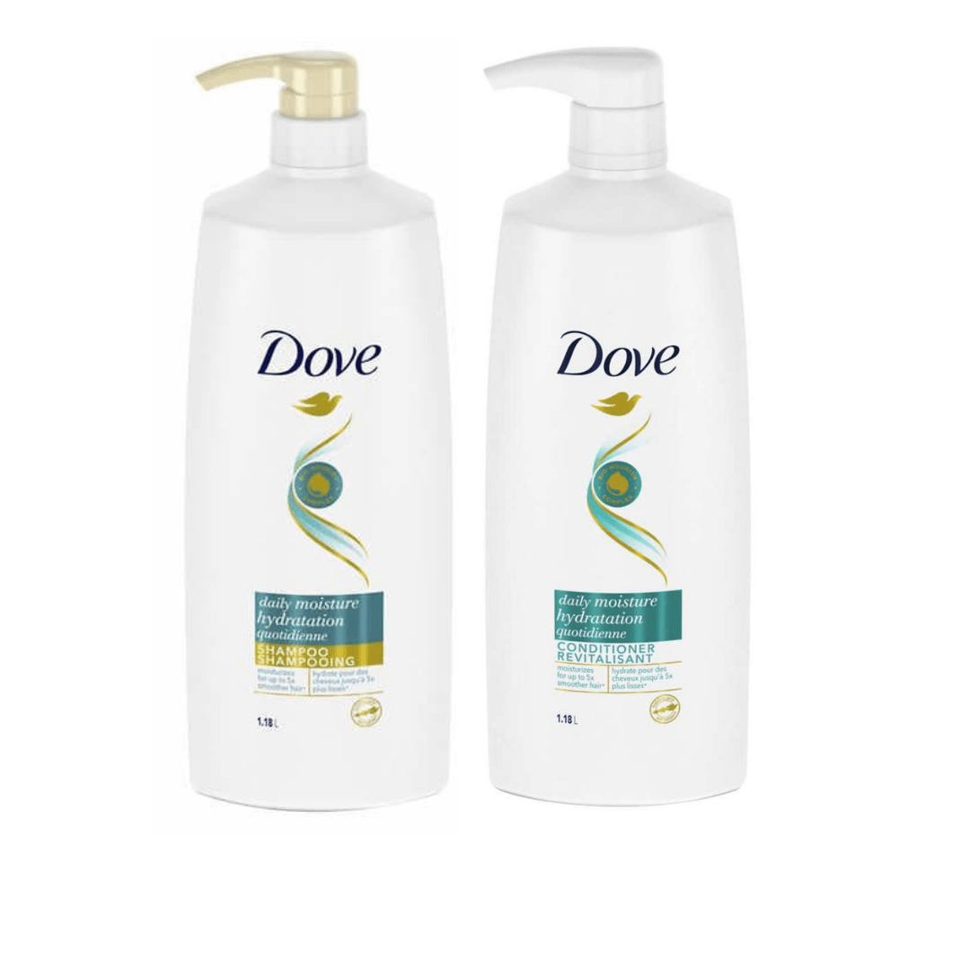 Dove Daily Moisture Hydration Shampoo & Conditioner Duo With Pump 1.18