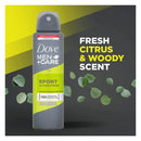 Dove Men + Care Sport  Active Fresh  Deodorant Spray 150ml - Pack of 6