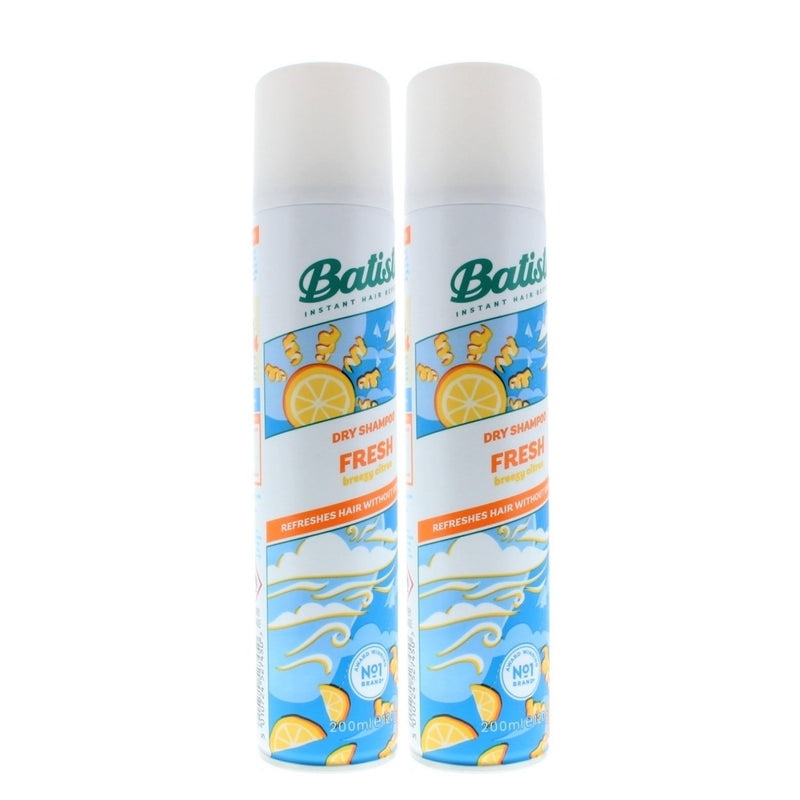 Batiste Dry Shampoo Fresh Breezy Citrus 200ml- Pack of 2