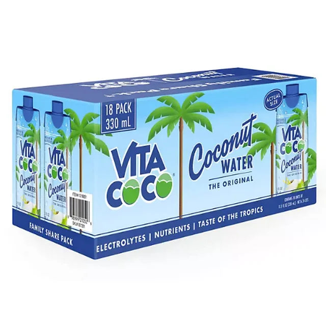 Vita Coco Coconut Water, Pure Organic 11.1 Oz (Pack Of 18)