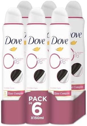 Dove Invisible Care Zinc Complex Deodorant Spray 150ml - Pack of 6