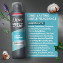 Dove Men+Care Deodorant Clean Comfort Spray 200ml - Pack of 6