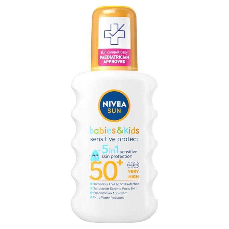 Nivea Kids 5in1 Protect And Sensitive Sun Spray With Spf 50+ Very High 200ml