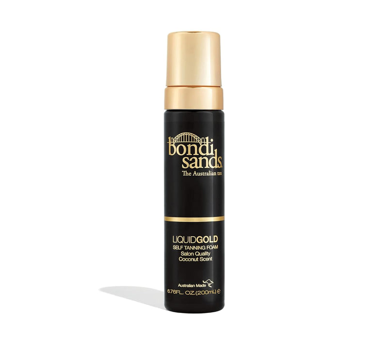Bondi Sands Liquid Gold Self Tanning Foam Lightweight + Quick Dry Foam Enriched with Argan Oil, Provides a Hydrated Streak-Free Tan 6.76 fl oz