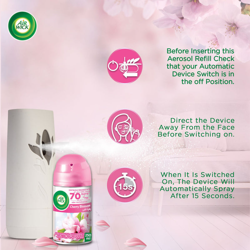 Air Wick Freshmatic Autospray Kit Cherry Blossom 250ml