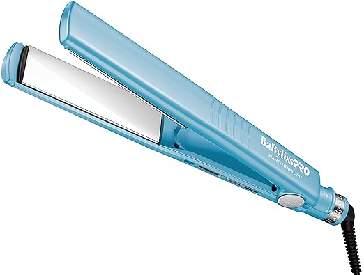 BaBylissPRO Nano Titanium Ultra Thin Flat Iron Blue By Babylisspro for Unisex - 1 Inch Flat