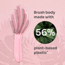 Wet Brush Go Green Curl Hair Brush Detangler, Soft, Flexible Bristles, Pink