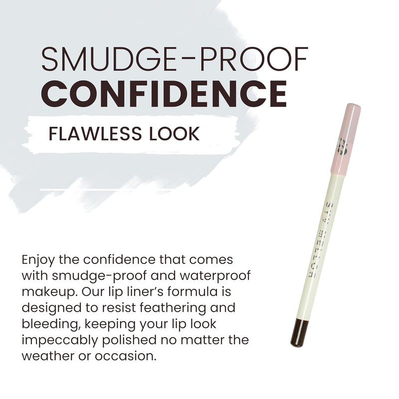 Lip Liner Perfect Pout Matte Retractable Slim Lip Pencil Face Makeup Longwear Rich Lip Colors Smudge Proof Formula with Long Lasting - Waterproof Lip Liner - Secret