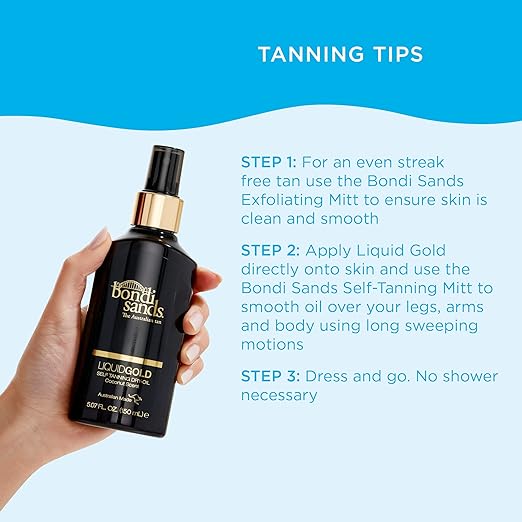 Bondi Sands Liquid Gold Self Tanning Dry Oil Hydrating, Quick Drying, Tanning Dry-Oil for a Natural, Golden Look 5.07 fl oz