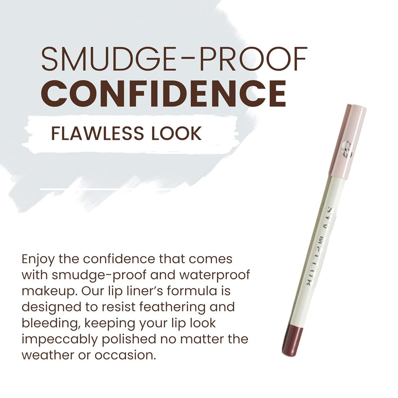 Lip Liner Perfect Pout Matte Retractable Slim Lip Pencil Face Makeup Longwear Rich Lip Colors Smudge Proof Formula with Long Lasting - Waterproof Lip Liner - Faded