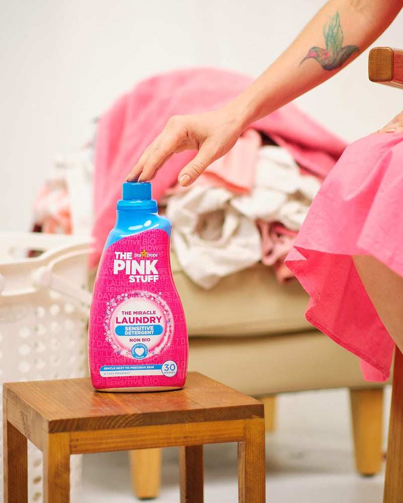 The Pink Stuff The Miracle Laundry Detergent Sensitive Non Bio Liquid 32oz - Pack of 2