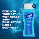 Coast 2-in-1 Hair And Body Wash, Classic Scent 18oz - Pack of 6