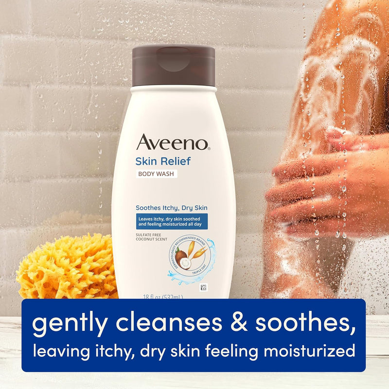 Aveeno Skin Relief Body Wash 18oz/532ml - 3 Pack