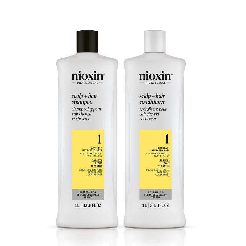 Nioxin System 1 Cleanser Shampoo & Scalp Therapy Conditioner 33.8oz