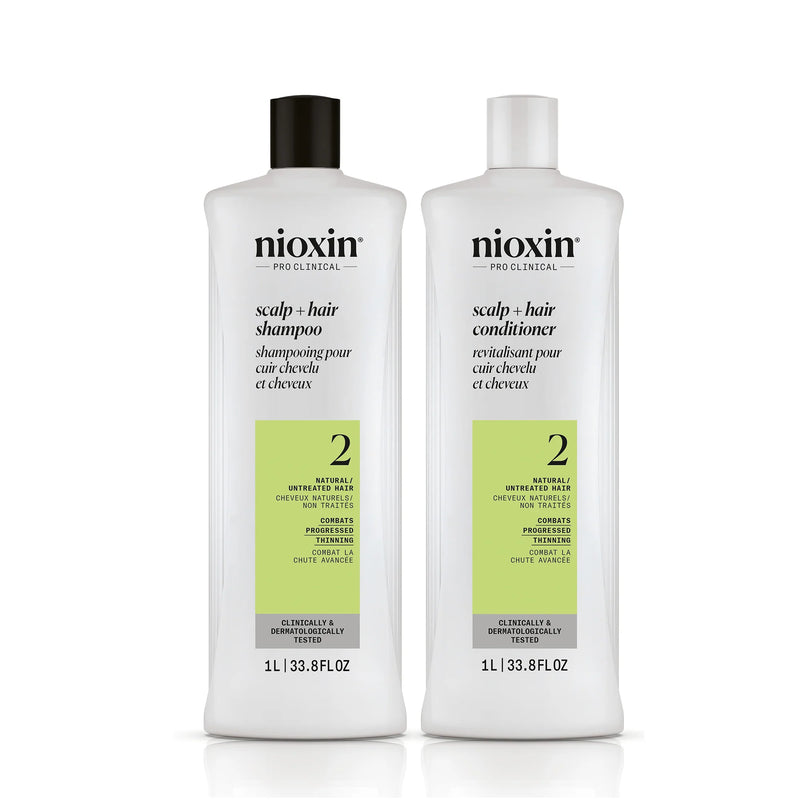 Nioxin System 2 Cleanser Shampoo & Scalp Therapy Conditioner 33.8oz