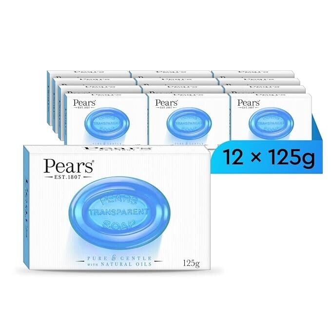 Pears Soap Mint Extract Pure & Gentle (Blue) 4.4oz - Pack of 12