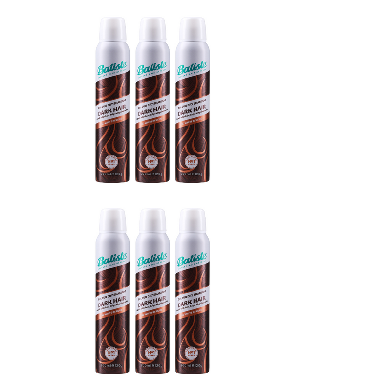 Batiste Dry Shampoo instant Hair Refresh, Dark, 6.73 fl. oz - Pack of 6