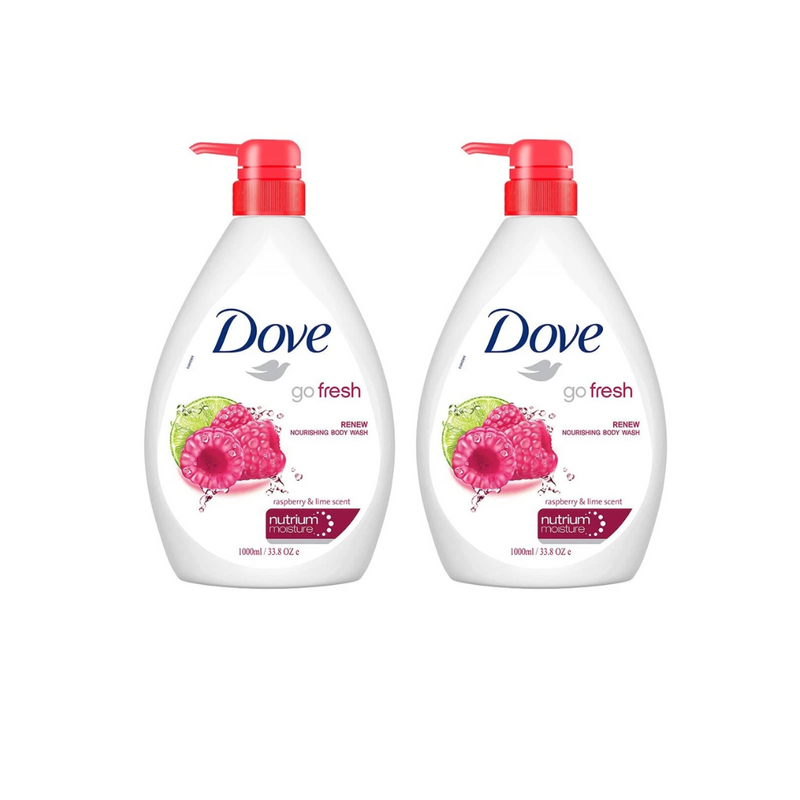 Dove Go Fresh Renew Nourishing Body Wash 1LTml With Pump - Pack of 2