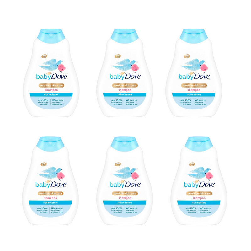 Dove Sensitive Baby Rich Moisture Shampoo 400ml - Pack of 6