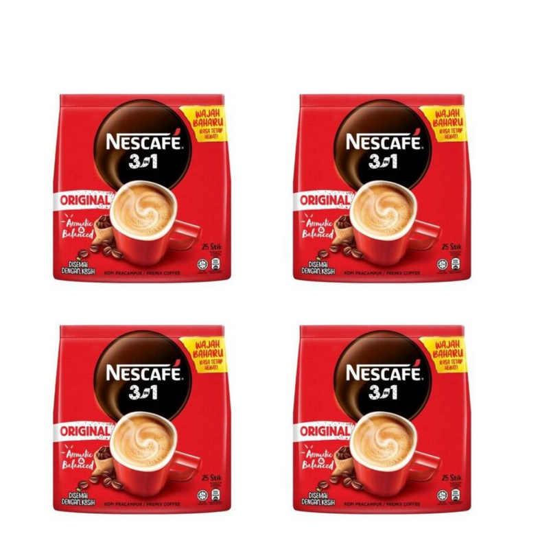 Nescafe 3-in-1 Original  Instant Coffee - Pack of 4  ***SHORT EXPIRATION OR EXPIRED***