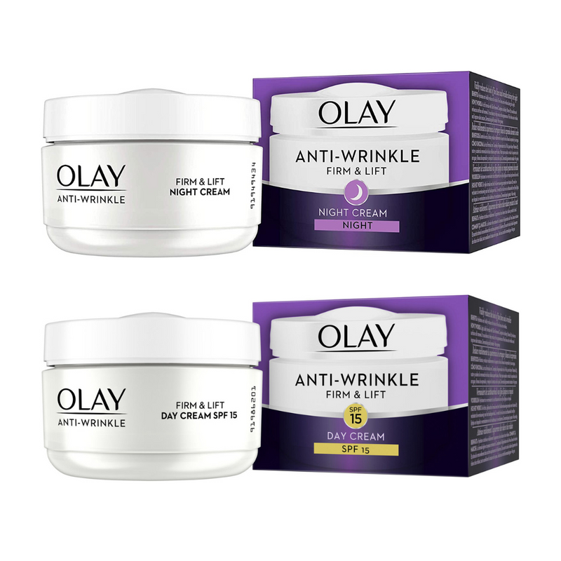 Olay Anti-Wrinkle Firm & Lift, Day and Night Cream Duo 50ml