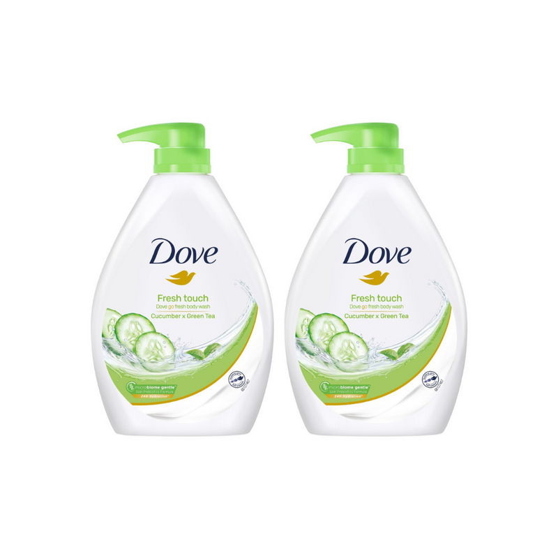 Dove Fresh Touch Cucumber Body Wash With Pump 33.8oz/1LT - Pack of 2