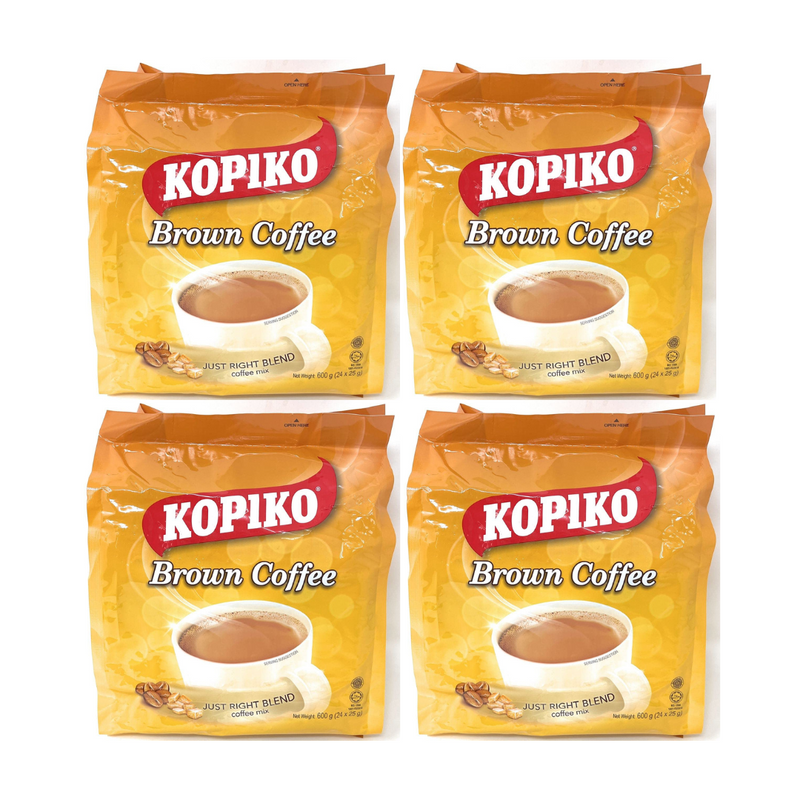 Kopiko Instant 3in1 Brown Coffee 24 Sachets Each - Pack of 4