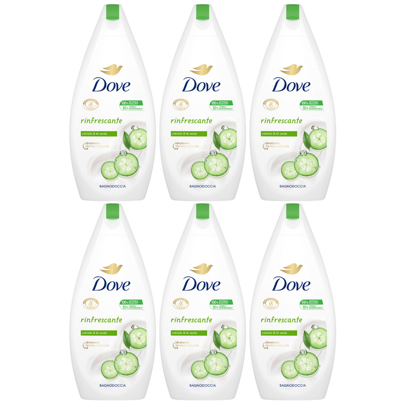 Dove Go Fresh Cucumber & Green Tea Body Wash 450ml - Pack of 6