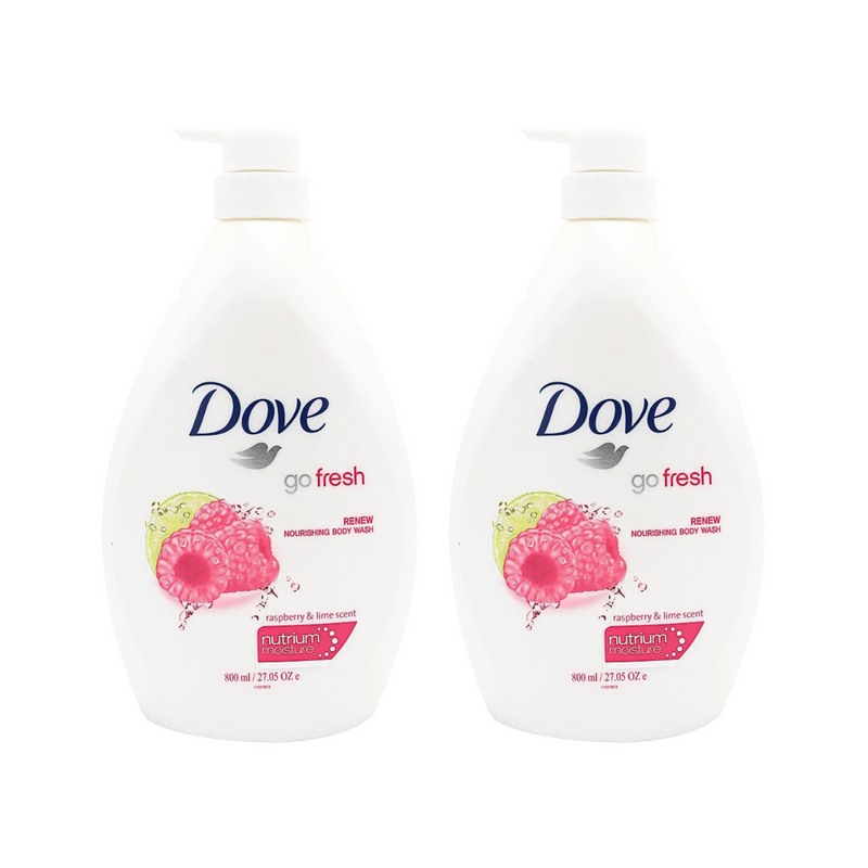 Dove Go Fresh Renew Nourishing Body Wash 800ml With Pump - Pack of 2