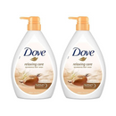 Dove Relaxing Care Nourishing Body Wash Shea Butter & Vanilla 33.8oz  With Pump - Pack of 2