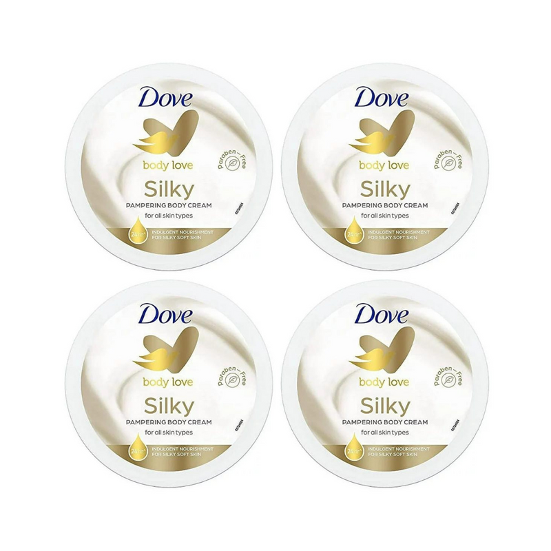 Dove Silky Nourishing Pampering Body Cream 300ML  Pack Of 4