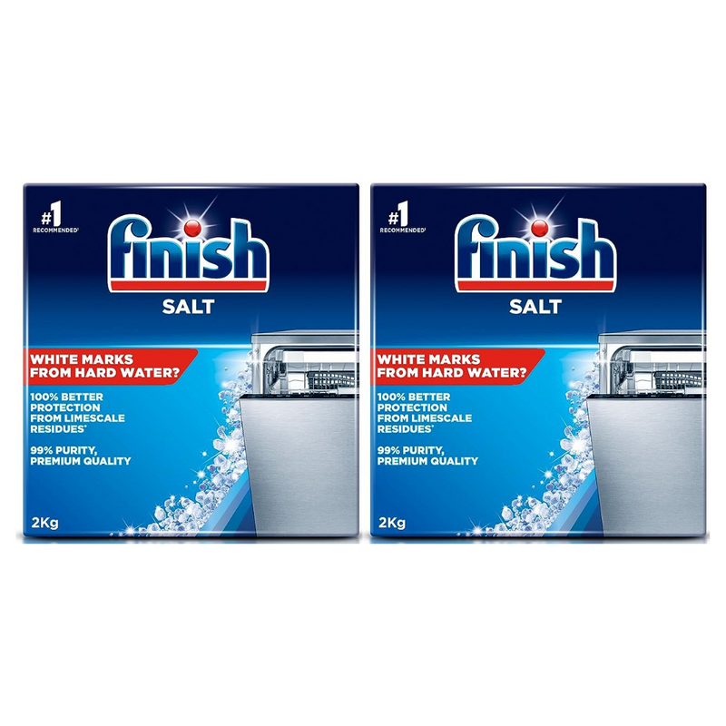 Finish Dishwasher Water Softener Salt 2kg - Pack of 2