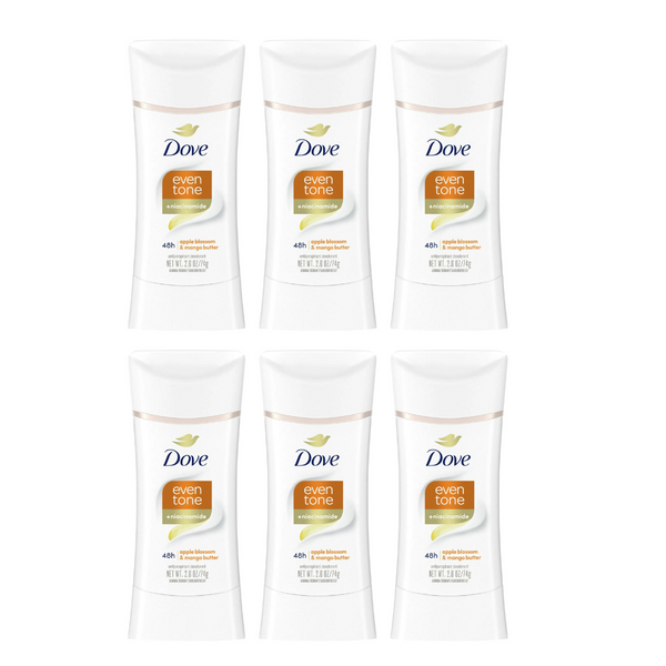 Dove Even Tone Antiperspirant Deodorant Stick, Apple Blossom & Mango B