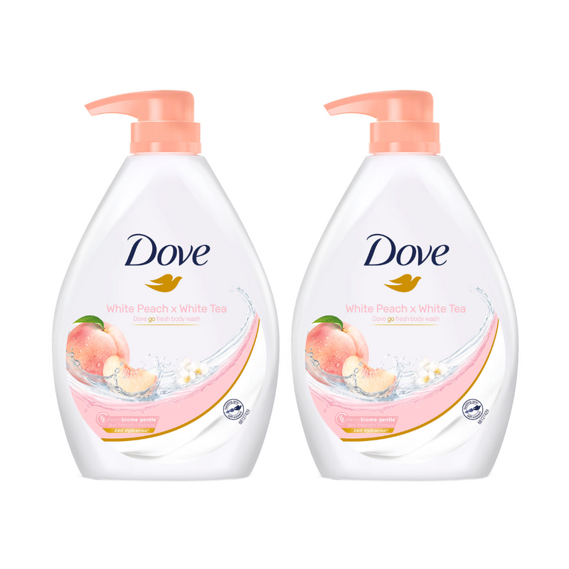 Dove Go Fresh White Peach X White Tea Bodywash 33.8oz/1LT  Pack of 2