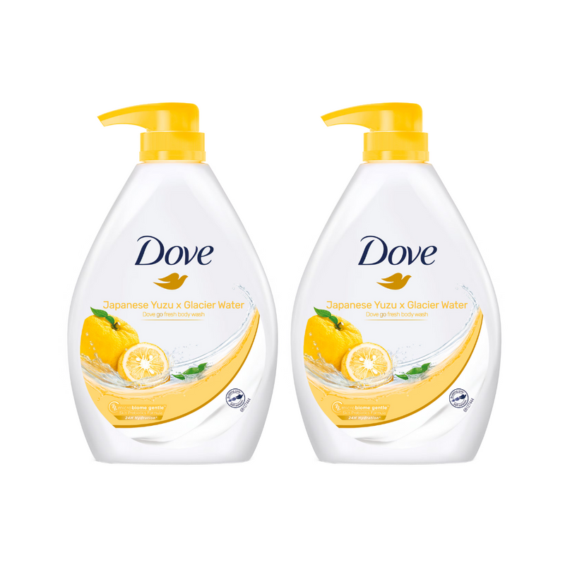 Dove Body Wash Go Fresh Japanese Yuzu x Glacier Water 33.8oz/1LT - Pack of 2