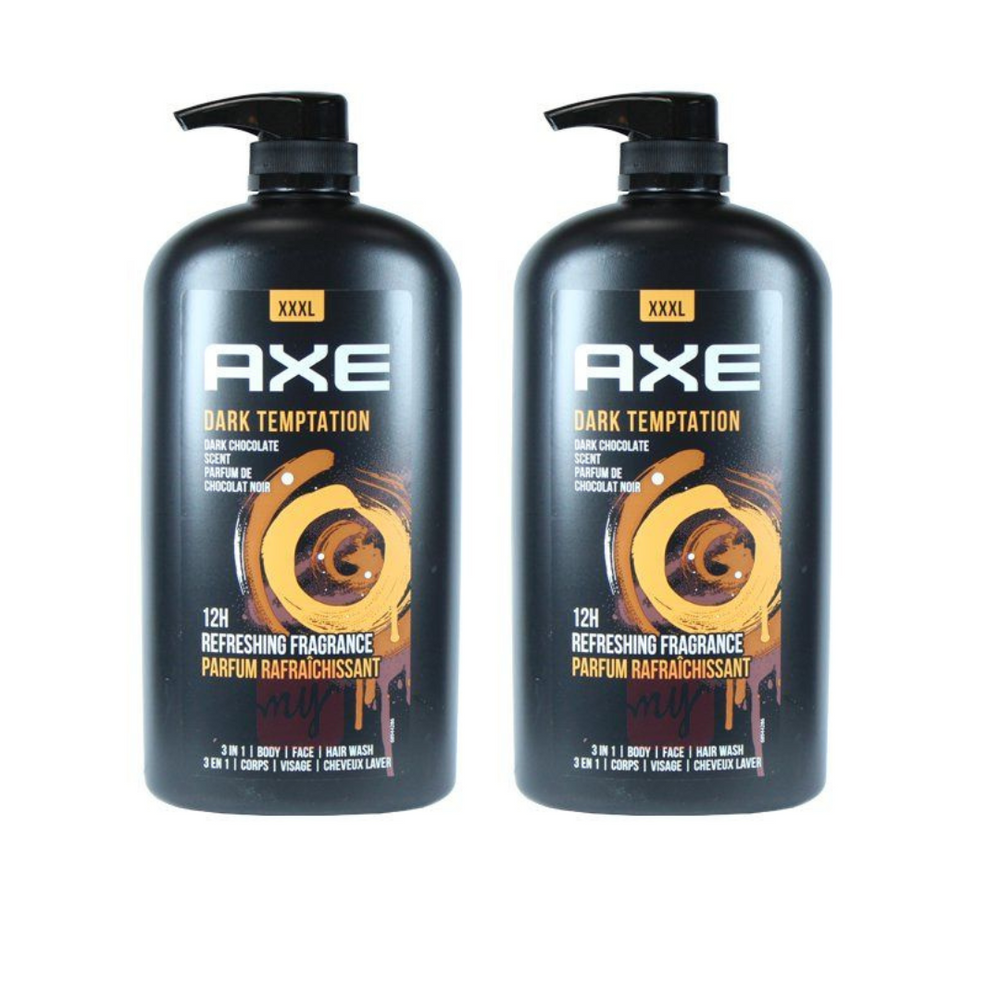 AXE XXXL Dark Temptation Men's Body Wash 1LT Pack of 2
