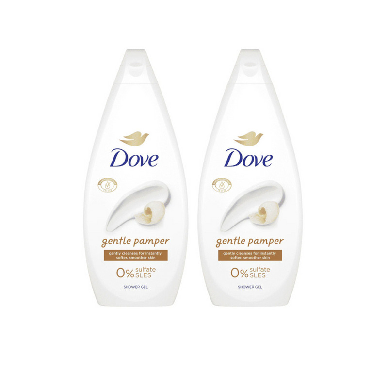 Dove Shower Gel & Body Wash, Gentle Pamper 0% Sulfate 720ml - Pack of 2