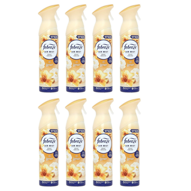 Febreze Air Freshener Spray Gold Orchid 185ml - Pack of 8