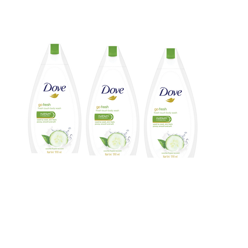 Dove Body Wash Fresh Touch 200ml - Pack of 3